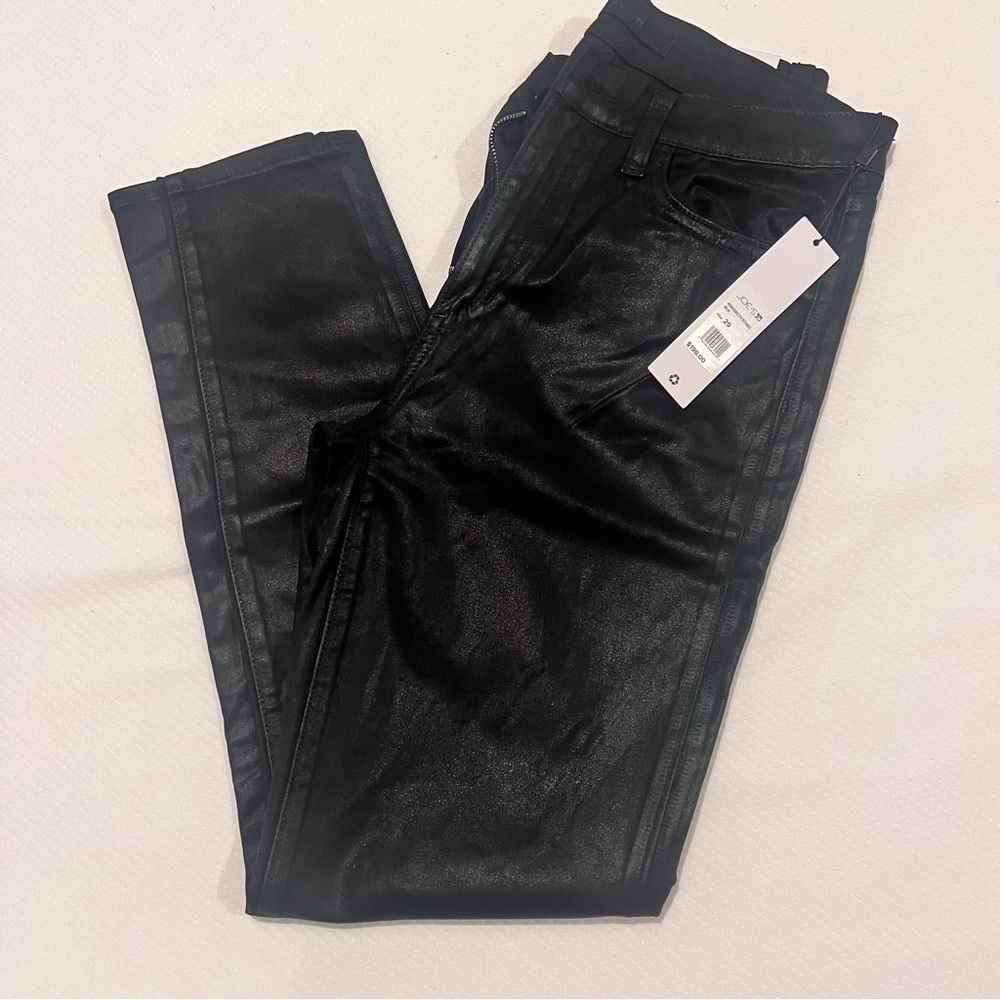 Joe’s Jeans Black Wax Coated Jeans Size 29 NWT